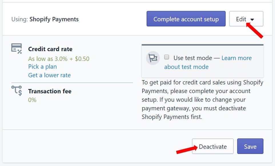 shopify-deactivate-credit-card-payment