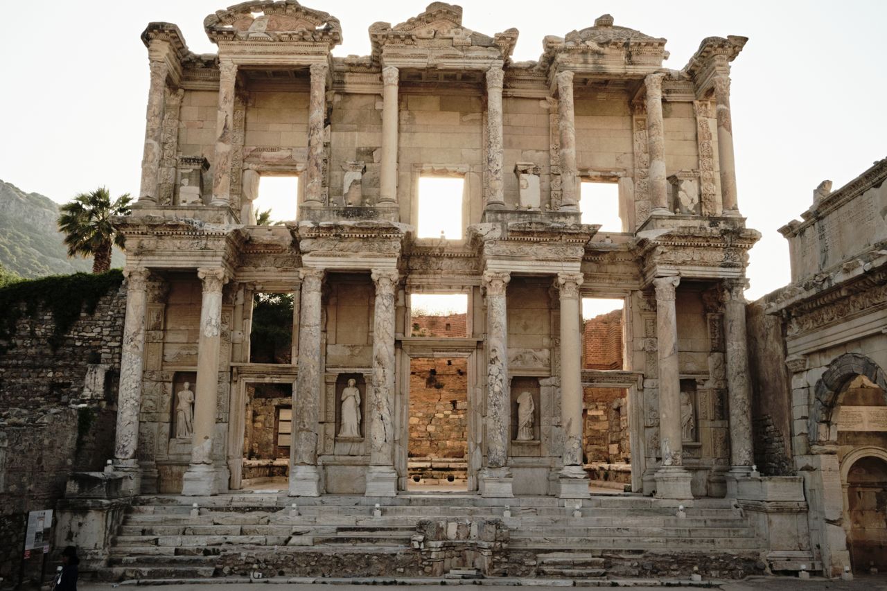 Library of Celsus in Ephesus, Turkey, a historic site reached from Kusadasi on a Mediterranean cruise