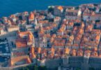 Aerial view of Dubrovnik Old Town walls, one of the best historical cities to visit on a Mediterranean cruise