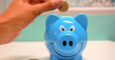 Person putting a coin in a piggy bank, a symbol of ways to make money online for free