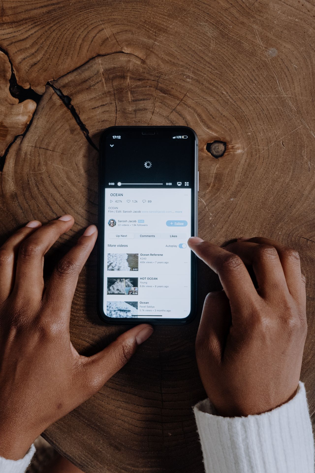 Video loading on a smartphone screen, like the ads you watch on paid-to-watch apps