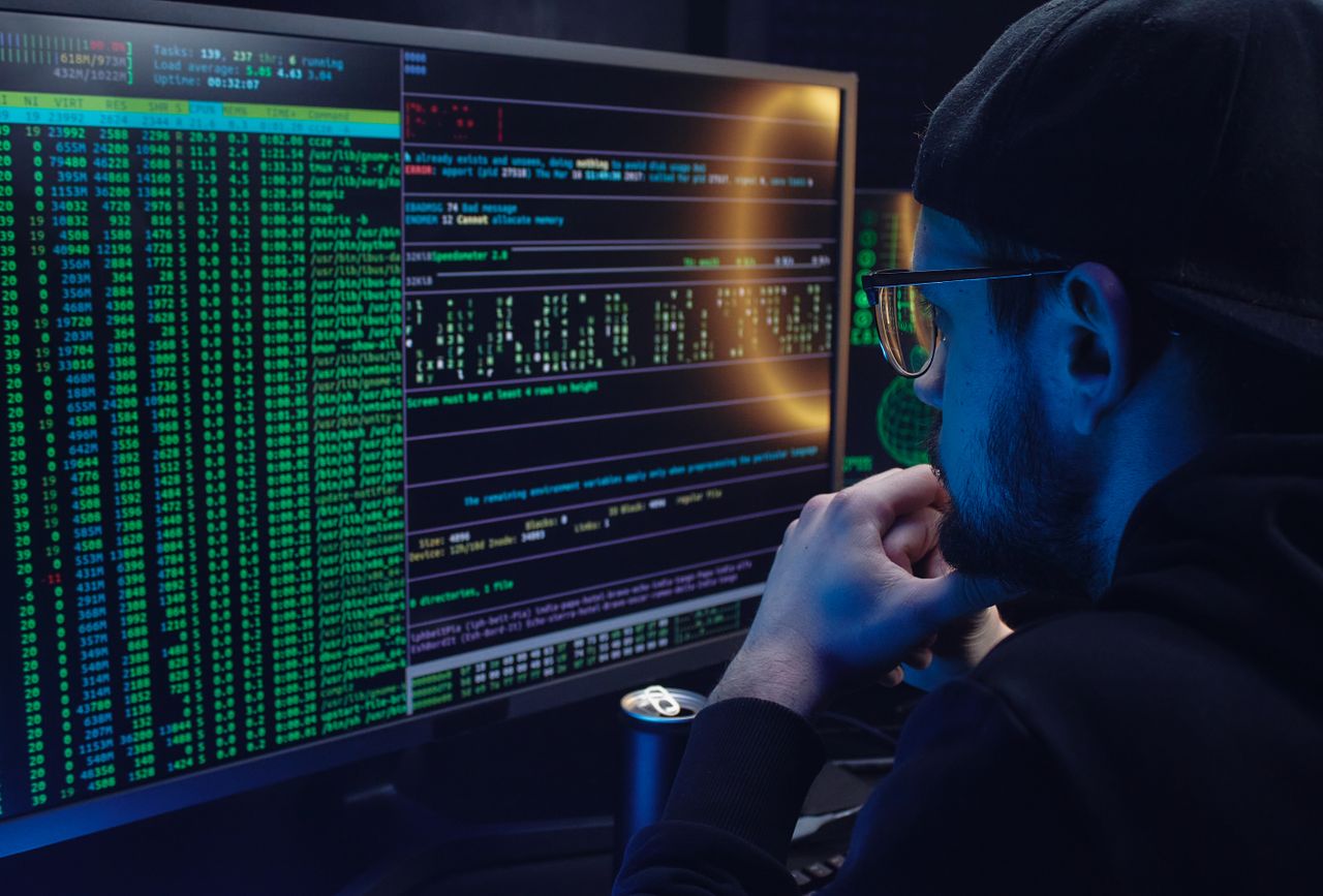 Man reviewing data on a computer screen, like AI training tasks on skilled online earning websites
