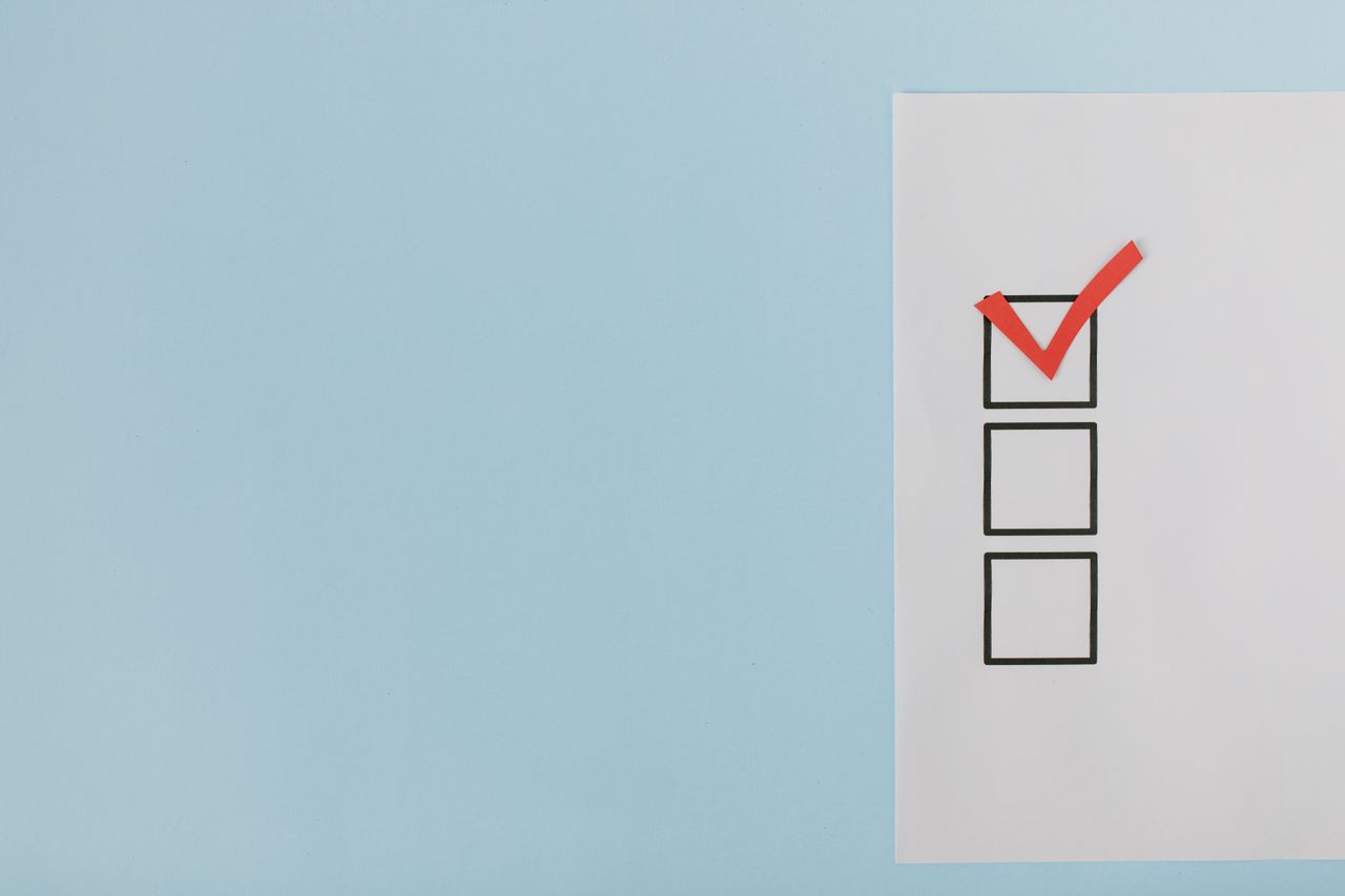 Tick marks on checklist boxes, like the 7-step check for trusted online money making sites